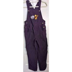 VTG Disney Store Winnie The Pooh Girl 10/12 Corduroy Overall Purple Eeyore(908)